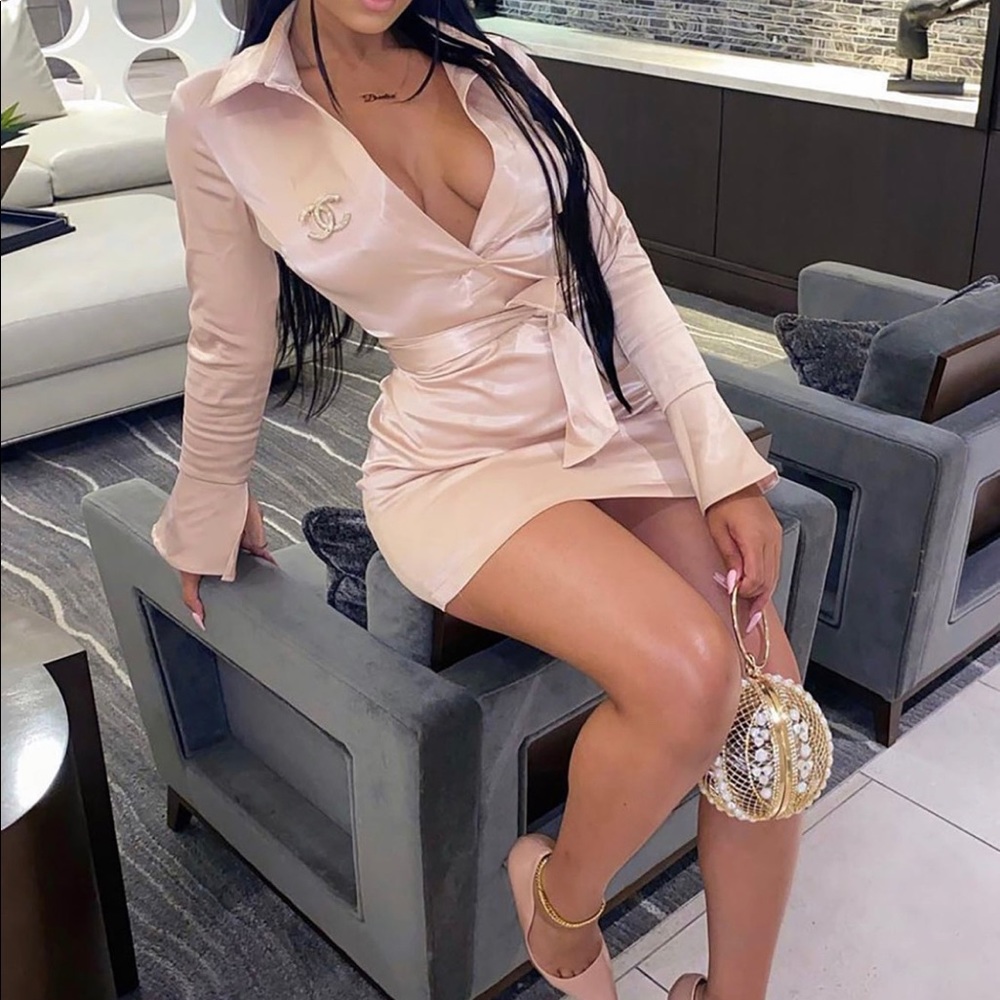 fashion Nova step up satin mini dress